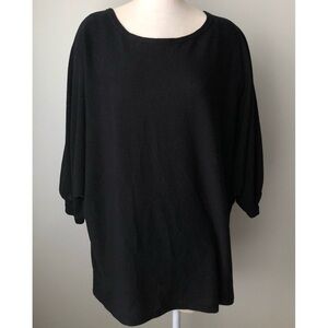 Zanzea • 14 • Short Dolman Sleeve Black Knit Top